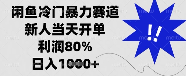 闲鱼冷门暴力赛道，新人当天开单，利润80%，日入数张【揭秘】-星空知识库
